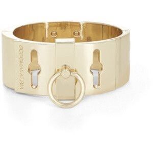 BCBGMaxAzria Gold Ring Accent Wide Cuff Bracelet